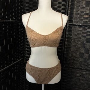 Hula Honey Brown Textured Bikini Set